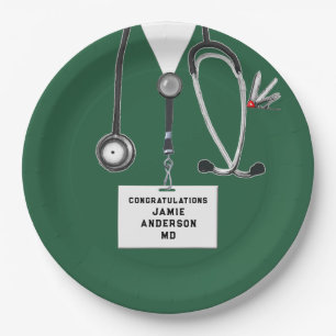 Assiettes En Carton Plaque de papier de fin d'études Médicales