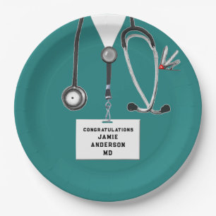 Assiettes En Carton Plaque de papier de fin d'études Médicales