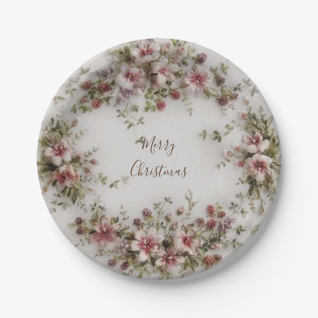 Assiettes En Carton Plaque de papier de Noël (Devant)