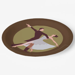 Assiettes En Carton Plaque de papier des danseurs