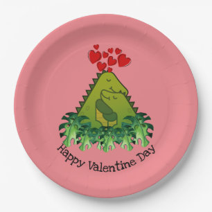 Assiettes En Carton Plaque de papier Dinosaur Couple