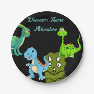 Assiettes En Carton Plaque de papier dinosaure