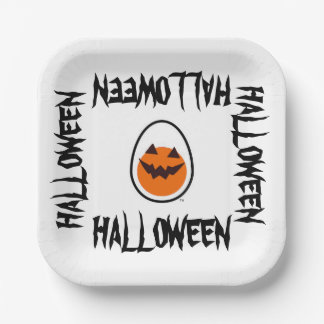 Assiettes En Carton Plaque de papier d'oeuf d'Halloween