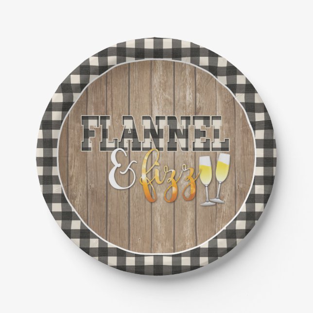 Assiettes En Carton Plaque de papier flanc et fizz - blanc - bois (Devant)
