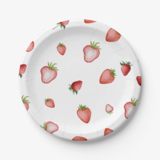 Assiettes En Carton Plaque de papier fraise