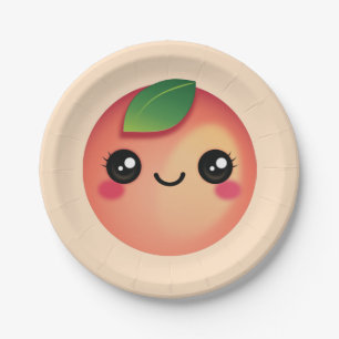 Assiettes En Carton Plaque de papier Kawaii Peach