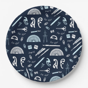 Assiettes En Carton Plaque de papier mathématique