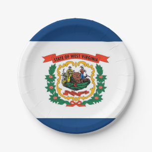 Assiettes En Carton Plaque de papier patriotique avec drapeau de Virgi