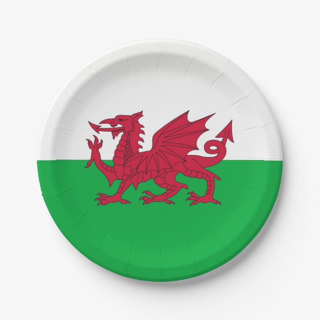 Assiettes En Carton Plaque de papier patriotique avec drapeau du Pays  (Devant)