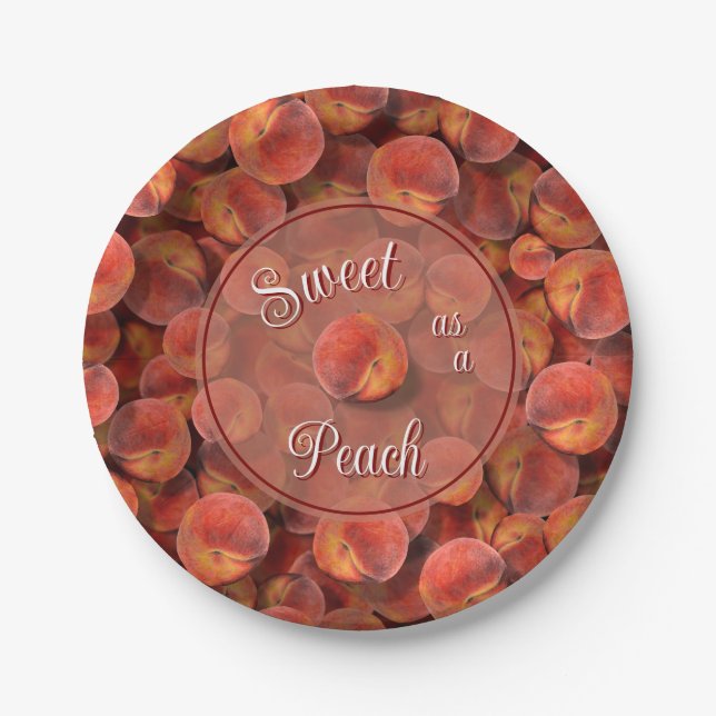Assiettes En Carton Plaque de papier Peachs (Devant)