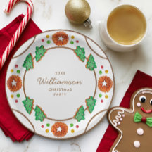 Plaque de papier personnalisable Cookie de Noël cl