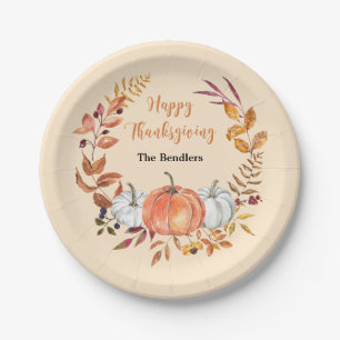 Assiettes En Carton Plaque de papier personnalisée bon thanksgiving