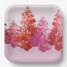 Plaque de papier Pink Winter Wonderland