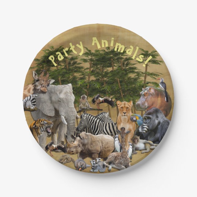 Assiettes En Carton Plaque de papier pour animaux de fête (Devant)