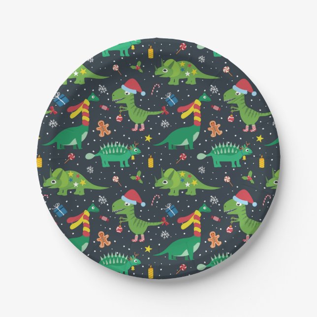 Assiettes En Carton Plaque de papier pour les fêtes de Noël (Devant)