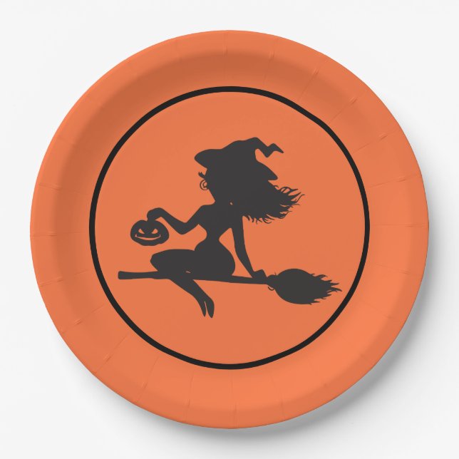 Assiettes En Carton Plaque de papier pour partie d'Halloween (Devant)