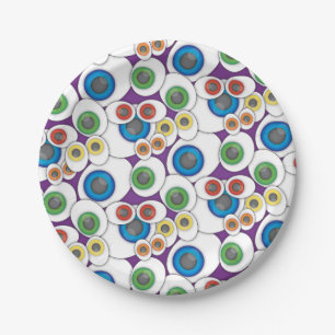 Assiettes En Carton Plaque de papier pour yeux de fête d'Halloween