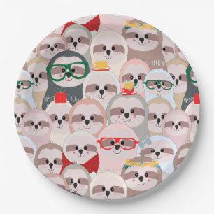 Assiettes En Carton Plaque de papier Sloth