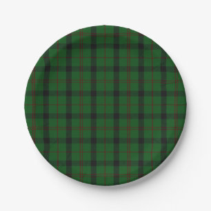 Assiettes En Carton Plaque de papier tartan Kincaid