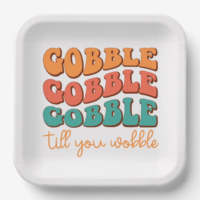 Assiettes En Carton Plaque de papier Thanksgiving (Recto)