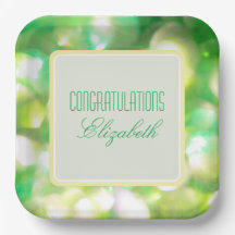 Plaque de papier vert