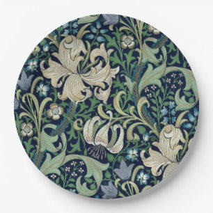 ASSIETTES EN CARTON PLAQUE DE PAPIER : WILLIAM MORRIS : HONEYSUCKLE