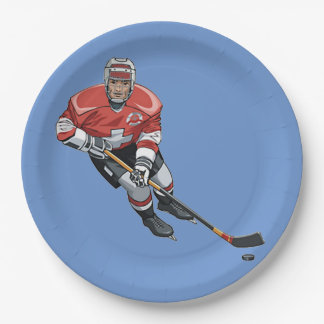 Assiettes En Carton Plaque de partie papier de conception de hockey