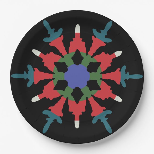 Assiettes En Carton Plaque de vacances Hot Flake (Devant)