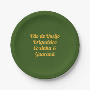 Assiettes En Carton Plaque du Parti Brésilien
