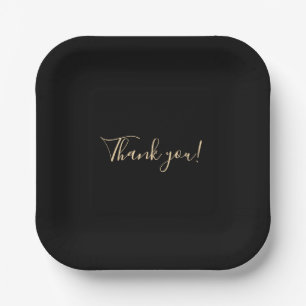 Assiettes En Carton Plaque en Merci Arrière - plan noir