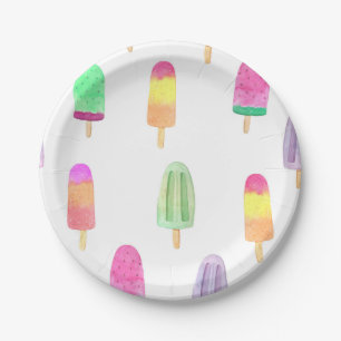 Assiettes En Carton Plaque en papier à Popsicle de crème glacée
