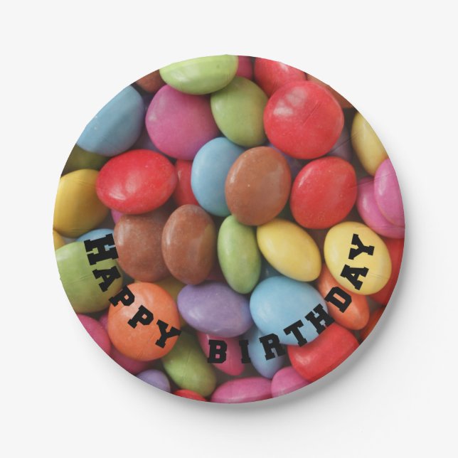 Assiettes En Carton plaque en papier arc-en-ciel (Devant)