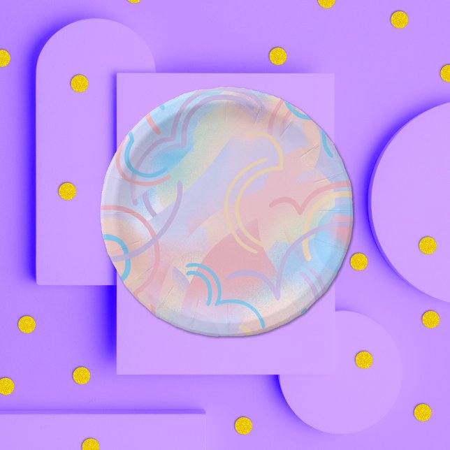 Assiettes En Carton Plaque en papier arc-en-ciel (Créateur téléchargé)