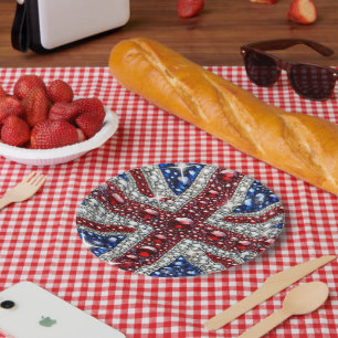 Assiettes En Carton Plaque en papier avec British Colours Design