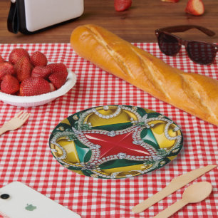 Assiettes En Carton Plaque en papier avec Los Angeles Colors Design