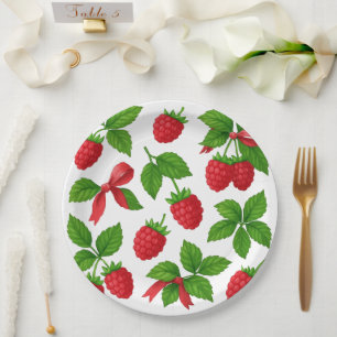 Assiettes En Carton Plaque en papier de framboise