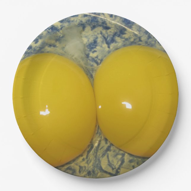 Assiettes En Carton Plaque en papier de poulet à deux oeufs (Devant)
