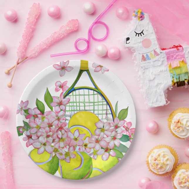 Assiettes En Carton Plaque en papier de tennis pour la fête du joueur  (Fête)