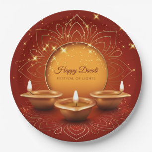 Assiettes En Carton Plaque en papier Diwali