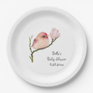 Assiettes En Carton Plaque en papier d'oiseau blanc mignonne
