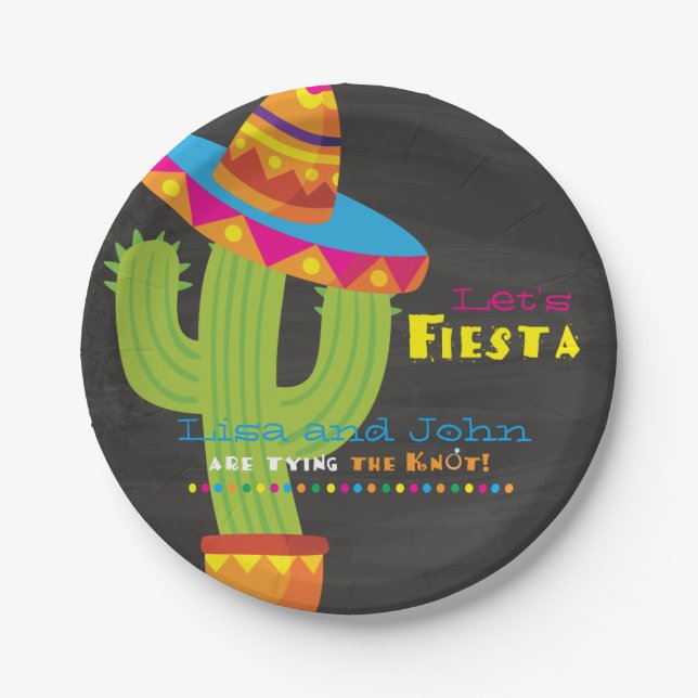 Assiettes En Carton Plaque en papier Fiesta pour les couples (Devant)