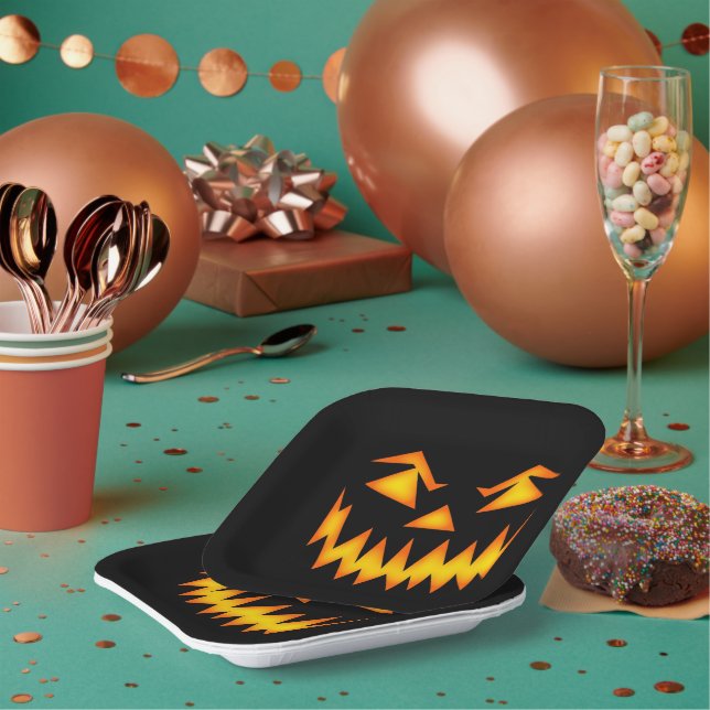 Assiettes En Carton Plaque en papier Halloween (Multi)