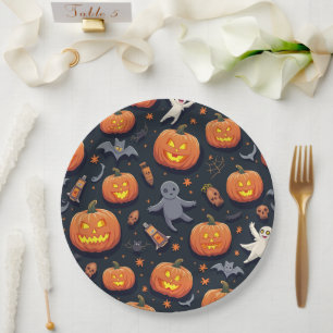 Assiettes En Carton Plaque en papier Halloween
