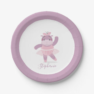 Assiettes En Carton Plaque en papier Hippo Ballerina