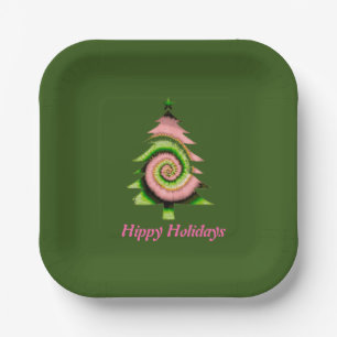 Assiettes En Carton Plaque en papier hippy Holiday