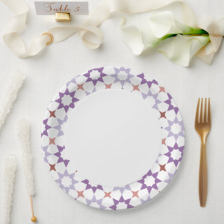 Assiettes En Carton Plaque en papier motif arabesque