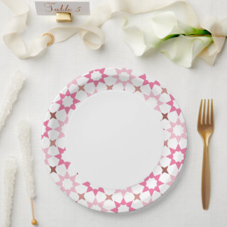 Assiettes En Carton Plaque en papier motif arabesque