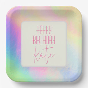 Assiettes En Carton Plaque en papier peint pastel