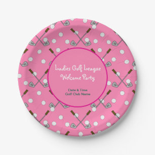 Assiettes En Carton Plaque en papier pour dames de la Ligue de Golf