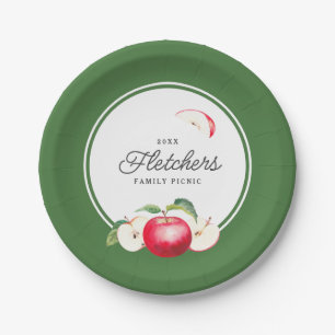 Assiettes En Carton Plaque en papier pour pommes rouges botaniques